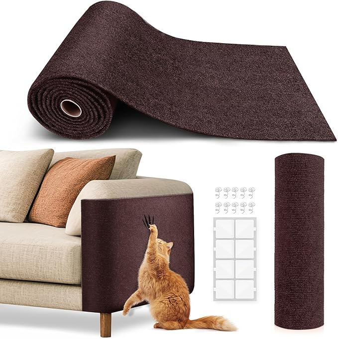 VIVOYAN 78.7"x15.8" Cat Scratch Mat, Trimmable Self-Adhesive Carpet, DIY Climb by VIVOYAN