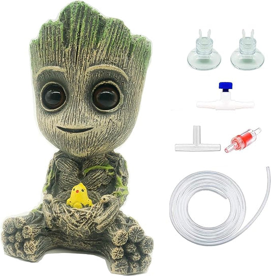 AnxunJim Aquarium Groot Air Bubbler Decorations Fish Tank Air Stone Set by AnxunJim