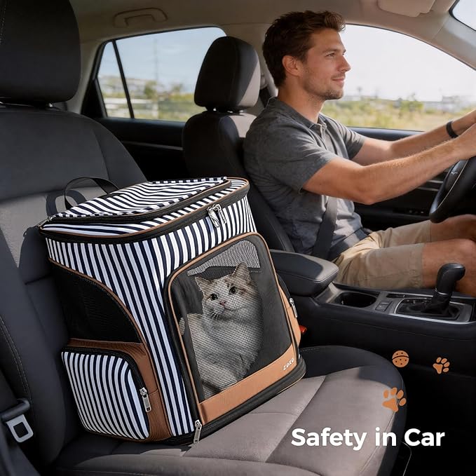 Lekereise Large Cat Backpack Expandable Pet Backpack Carrier - Image 6