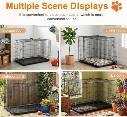 FDW Large Dog Crate 42inch Dog Cage Foldable Metal Kennel - Image 6