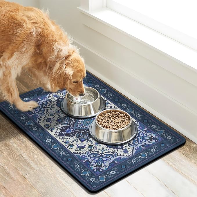 Pet Feeding Mat for Floors Waterproof Dog Mat for Food and Water Absorbent - Image 7
