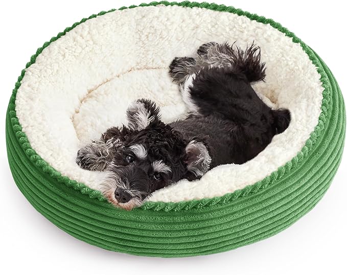 Love's cabin Round Donut Cat and Dog Cushion Bed, 24in Pet Bed by Lovescabin