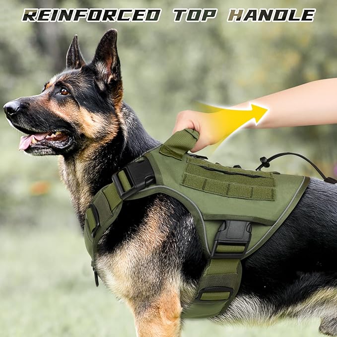 WINGOIN Tactical Dog Harness for Extra Large Dogs, Heavy Duty No Pull Dog - Image 4