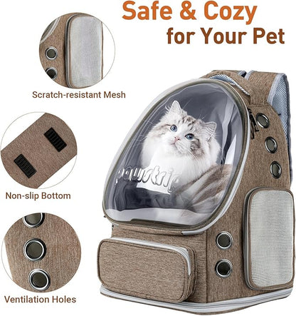 Cat Backpack Carrier with Large Space Bubble Window, Airline Approved - Image 3