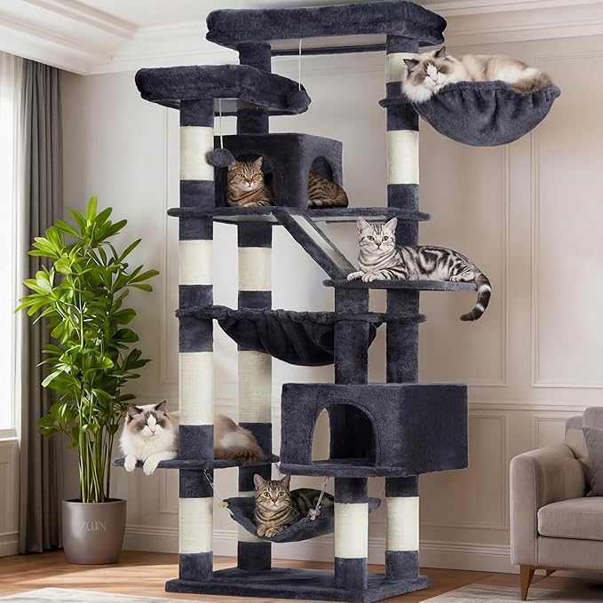 Heybly Cat Tree, 71-Inch-Tall Tower - Image 4