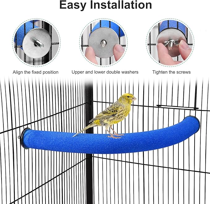 FrgKbTm U Shape Parrot Perch Stand Toy Bird Platform Sand Paw Grinding Clean - Image 6
