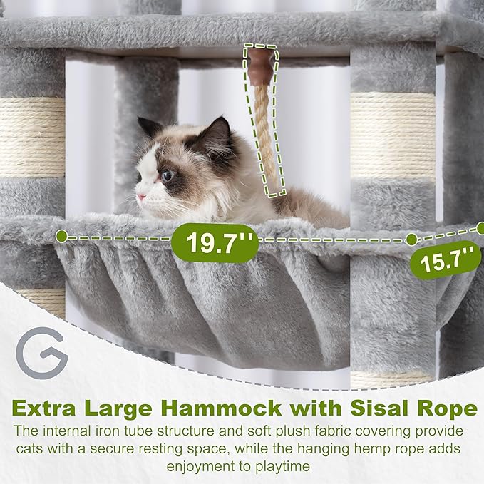 Gitelsnour Cat Tree, Cat Tower for Large Cats - Image 2