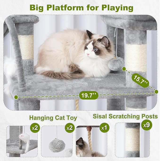 Gitelsnour Cat Tree, Cat Tower for Large Cats - Image 4