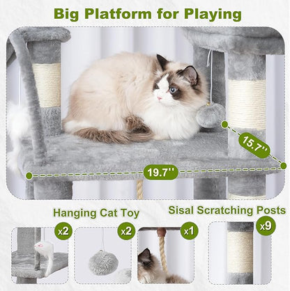 Gitelsnour Cat Tree, Cat Tower for Large Cats - Image 4