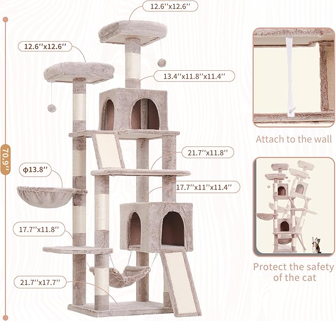 Gitelsnour Cat Tree for Indoor Cats, Sturdy Cat Tree House - Image 6