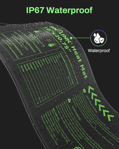 BN-LINK Seedling Heat Mats for Seed Starting 10" x 20.75", 6 Pack Waterproof - Image 3