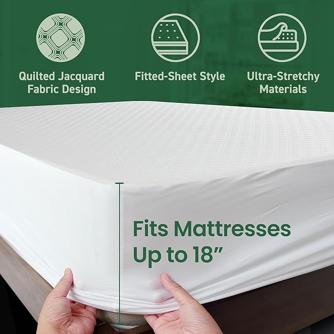 SafeRest Waterproof Twin XL Size Mattress Protector - Image 3