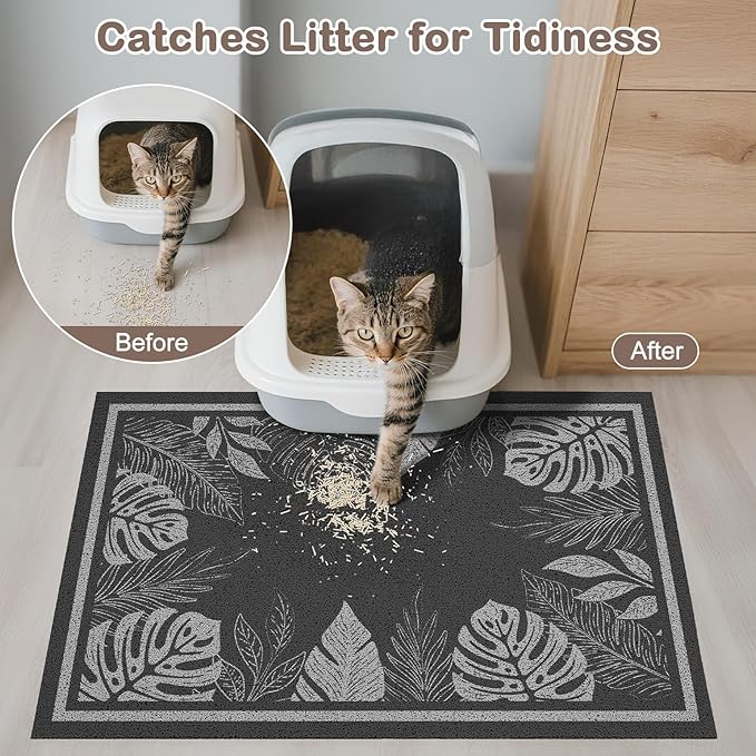 Unicorn Catcher 33x22 inches Cat Litter Mat Non-Slip Bottom Litter Box Mat - Image 2