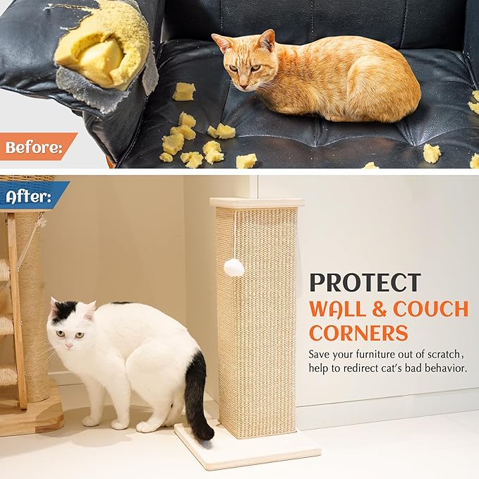 PETKARAY Couch Corner Cat Scratcher, Sisal Cat Scratch Pad - Image 5