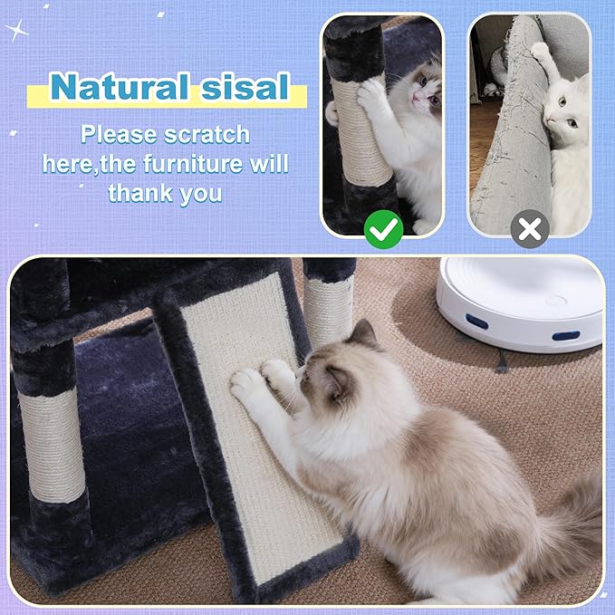 Hey-brother Cat Tree Tower, Scratching Posts - Image 5