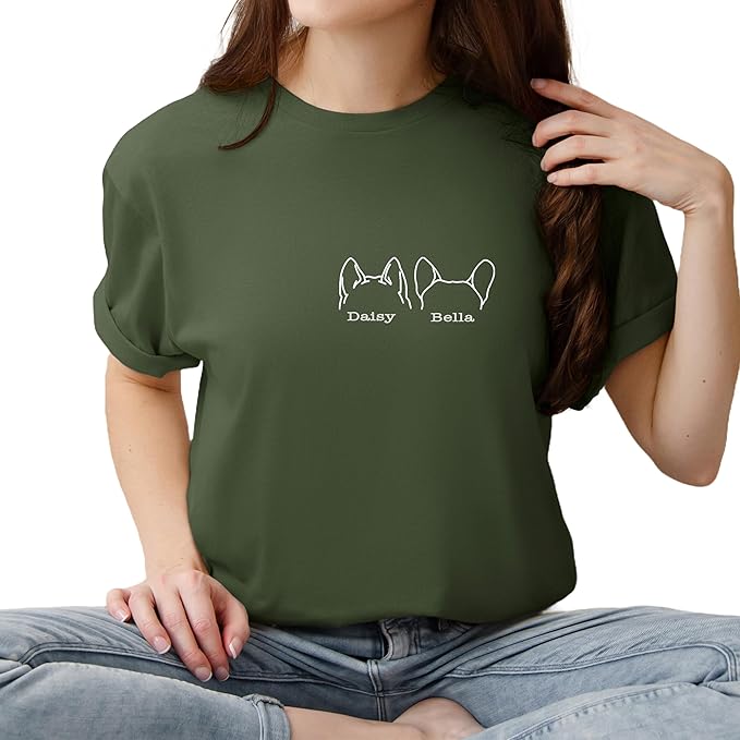 Custom Dog Mom Shirt Personalized Dog Ears Sweatshirt - Image 7