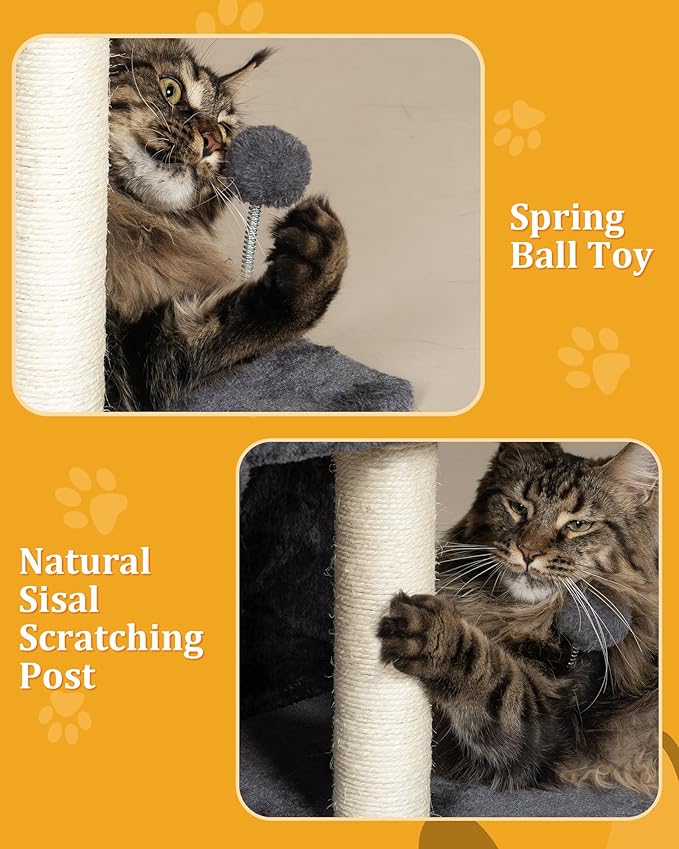 Aechonow XL Cat Tree Tower for Large Adult Cats 20 lbs+, 23x15.7Inch Perch Bed - Image 5