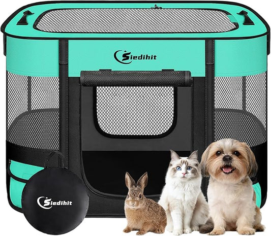 Dog Playpen, Cat Pet Puppy Pen, Portable Playpens by Siedihit