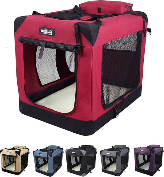 EliteField 3-Door Folding Soft Dog Crate by EliteField