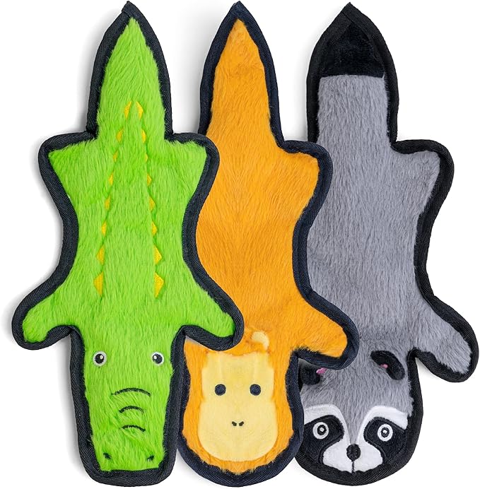 SHARLOVY No Stuffing Dog Toys Crinkle Squeaky, Long Lasting Chews by SHARLOVY