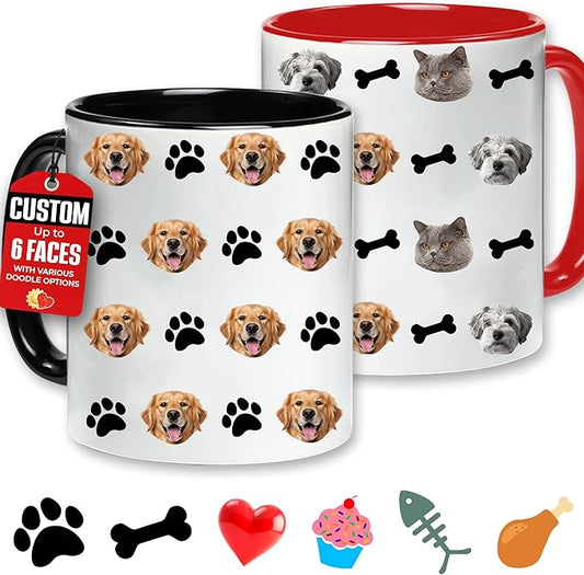 Custom Pet Photo Coffee Mug – All-Over Personalized Cup by Hanatoca