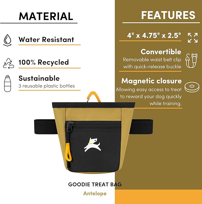 OllyDog Goodie Treat Bag, Dog Treat Pouch, Waist Belt Clip - Image 6