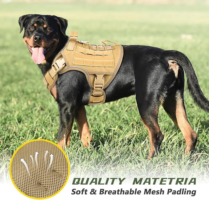 WINGOIN Tactical Dog Harness for Large Dogs, Heavy Duty No Pull Dog Harness - Image 6