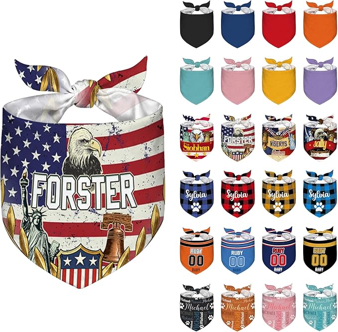Personalized Dog Bandanas Custom Pet Scarf by Unknown