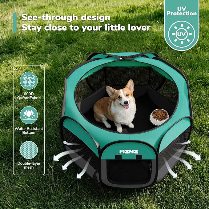 Dog Playpen, Portable Puppy Pet Crate Indoors - Image 6