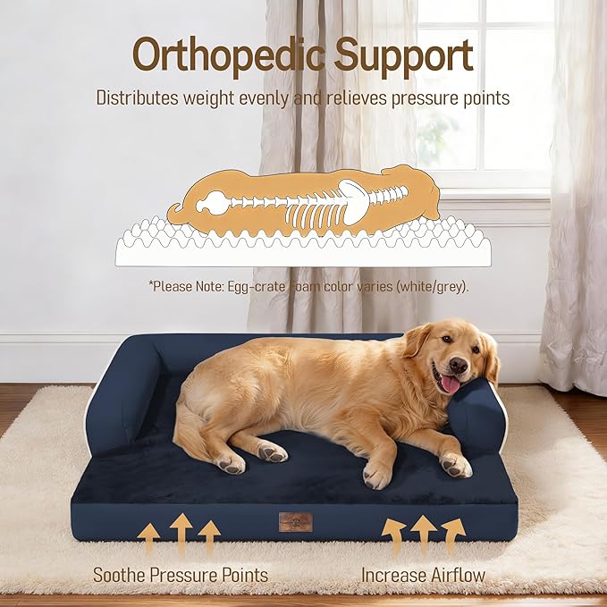 Comfort Expression Memory Foam Large Dog Bed Orthopedic -Washable Dog Beds - Image 2