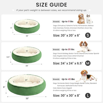 Love's cabin Round Donut Cat and Dog Cushion Bed, 24in Pet Bed - Image 4