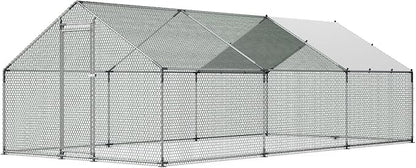 VEVOR Large Metal Chicken Coop, 19.7x9.8x6.5ft Walk-in Chicken Runs - Image 10