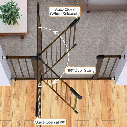 Cumbor 30-46" Baby Gate for Stairs, Mom's Choice Awards Winner-Auto Close Dog - Image 3