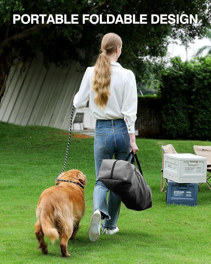 Veraste 42" L x 31" W x 31" H Collapsible Travel Dog Crate, Quick-Setup - Image 7