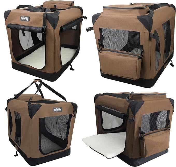 EliteField 3-Door Folding Soft Dog Crate - Image 4