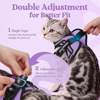 rabbitgoo Cat Harness and Leash, Step-in Escape Proof Kitten Harness Set - Image 3