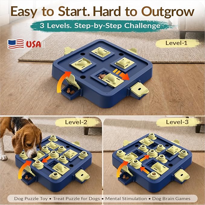 KADTC Dog Chess Puzzle Toy, Large Size, 3 Levels of Step-by-Step Challenge - Image 2