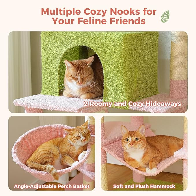 MUTTROS Flower Cat Tree Tall 70.8" - Image 4