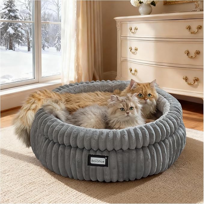 BALANCE Cat Bed Kitten Bed, Washable Round Cat Beds - Image 8