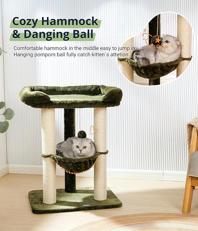 Happi N Pets 28" Cat Tree, Large Bed - Image 6