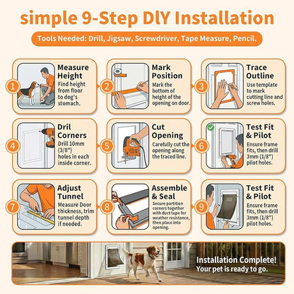 Dog Door for Large Dogs, X-Large Aluminum Frame Pet Door - Image 7