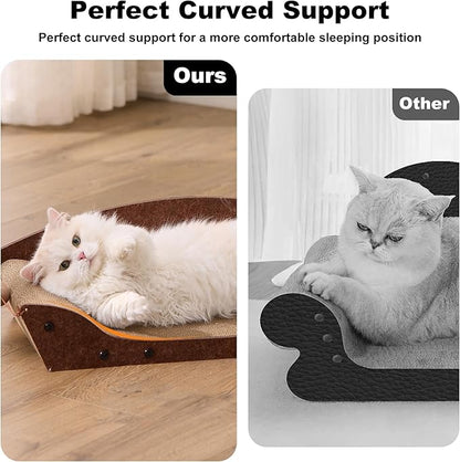 ZOMISIA 2 Pack 26'' Cardboard Cat Scratcher Bed - Image 4