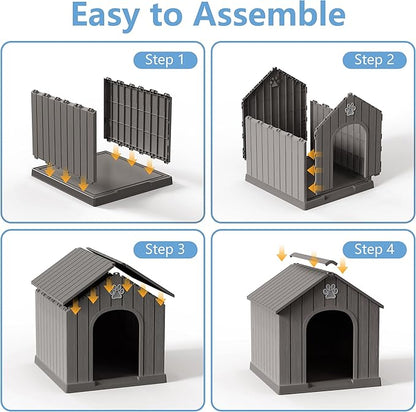 DRATO Indoor & Outdoor Dog Houses, Resin Material Pet Shelter - Image 7
