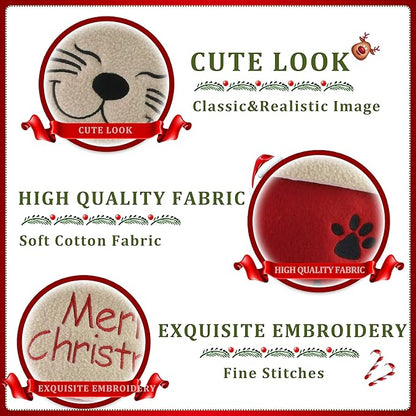 WEWILL 18’’ Cat Felt Christmas Stockings Paws Embroidered - Image 6