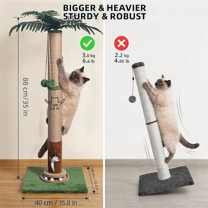 Fantasreen Cat Scratching Post 35'' Tall Cat Scratcher, Scratching Posts - Image 3