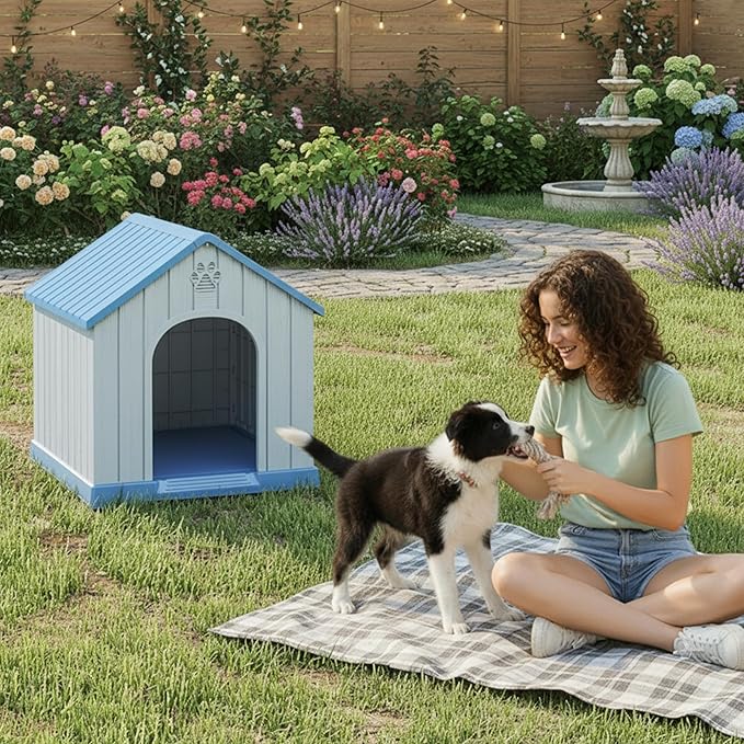 VIXZEN Dog House Indoor Outdoor, Resin Dog House, Sturdy Durable - Image 5