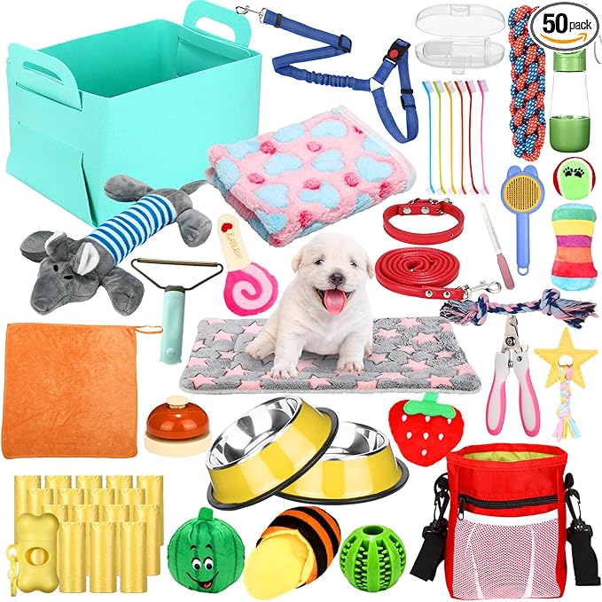 Abbylike 50 Pcs Puppy Supplies Starter Kit by Abbylike