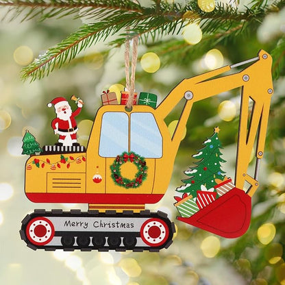 Personalized Excavator Christmas Ornament Xmas Construction Truck Ornaments by Fowecelt