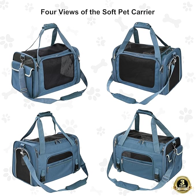 EliteField Deluxe Soft-Sided Pet Carrier, Travel Bag - Image 4