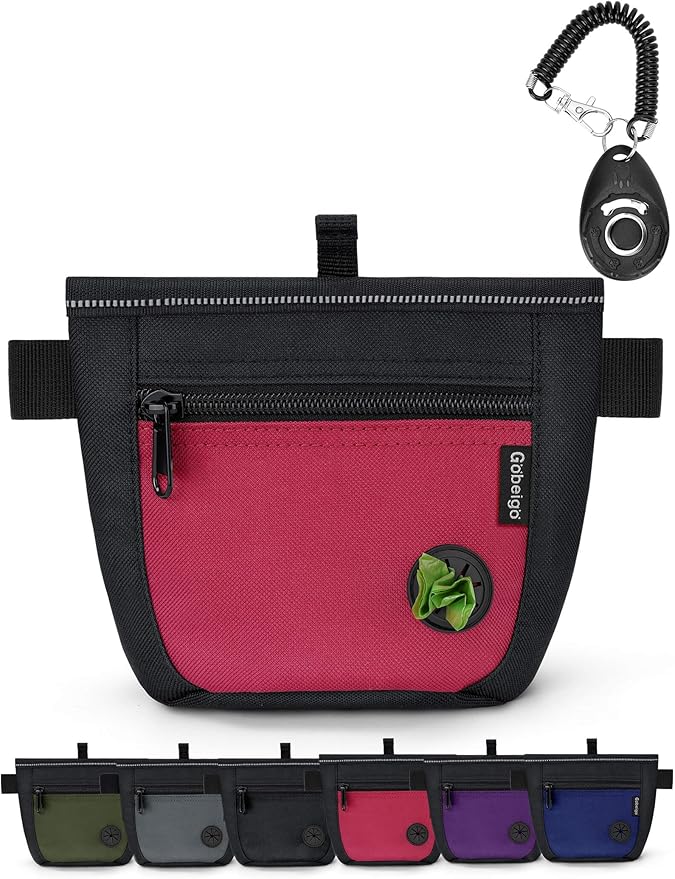 Gobeigo Dog Treat Pouch and Training Clicker, Upgrade Two Magnetic Closure to by Gobeigo
